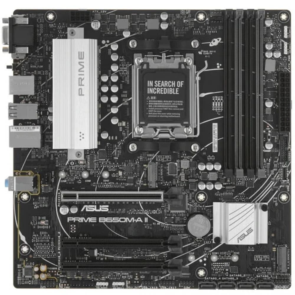ASUS PRIME B650M-A II-CSM, Socket AM5, B650, 4*DDR5, HDMI+DP+VGA, 4xSATA3 + RAID, M2, Audio, Gb LAN, USB 3.2, USB 2.0, mATX 90MB1EH0-M0EAY0
