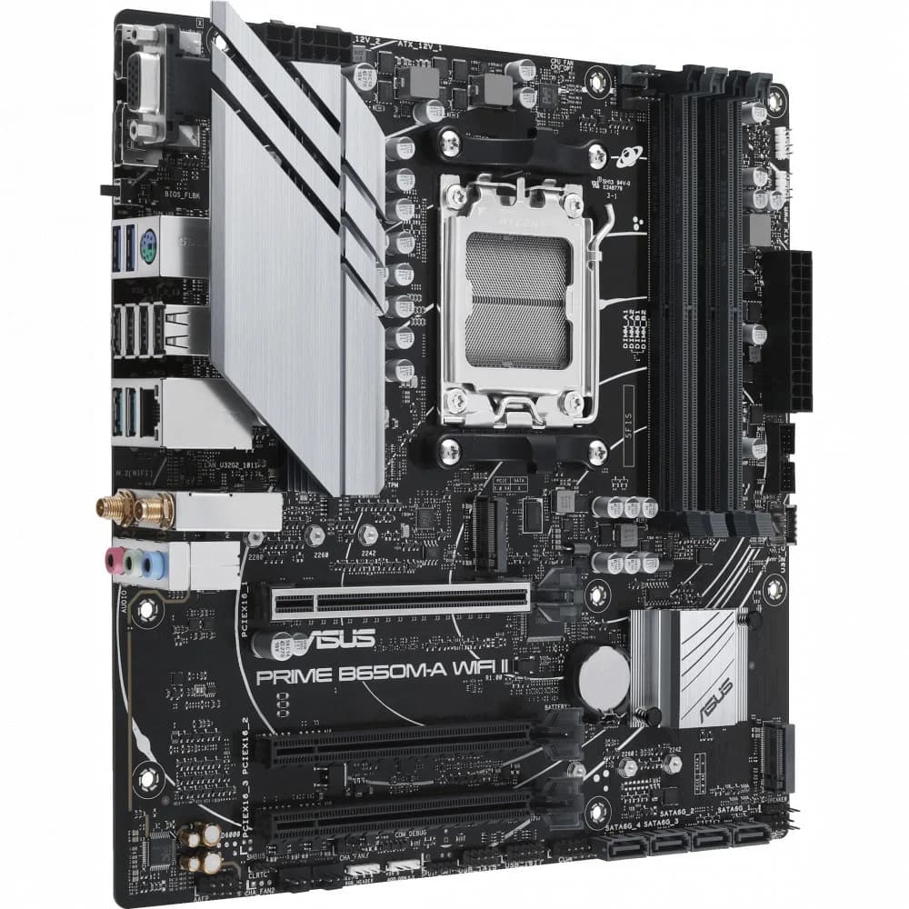 ASUS PRIME B650M-A WIFI, Socket AM5, B650, 4*DDR5, HDMI+DP+VGA, 4xSATA3 + RAID, M2, Audio, Gb LAN, USB 3.2, USB 2.0, mATX 90MB1EG0-M0EAY0