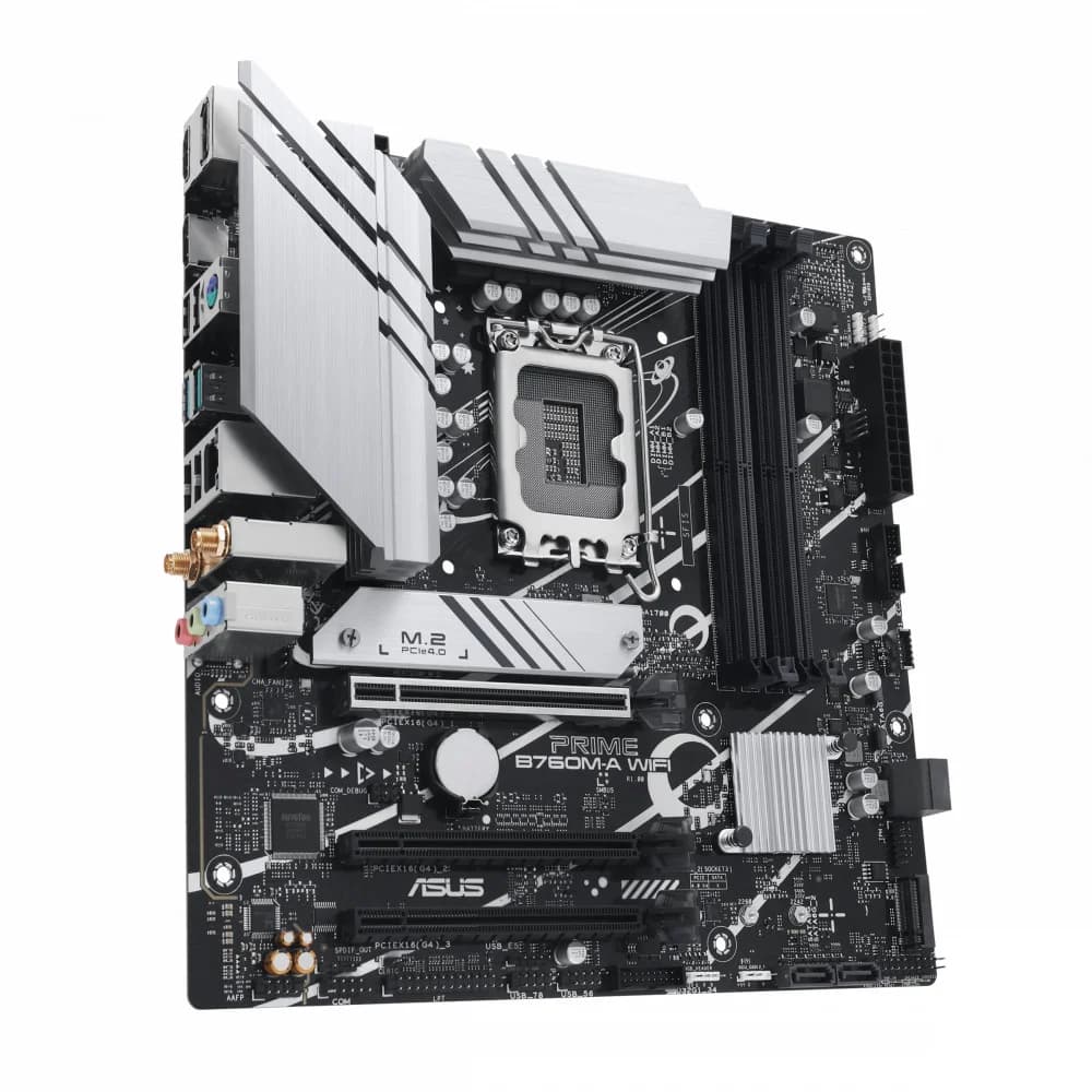 ASUS PRIME B760M-A WIFI, LGA1700, B760, 4*DDR5, HDMI+DP, 4xSATA3 + RAID, M2, Audio, Gb LAN, USB 3.2, USB 2.0, mATX 90MB1EL0-M0EAY0