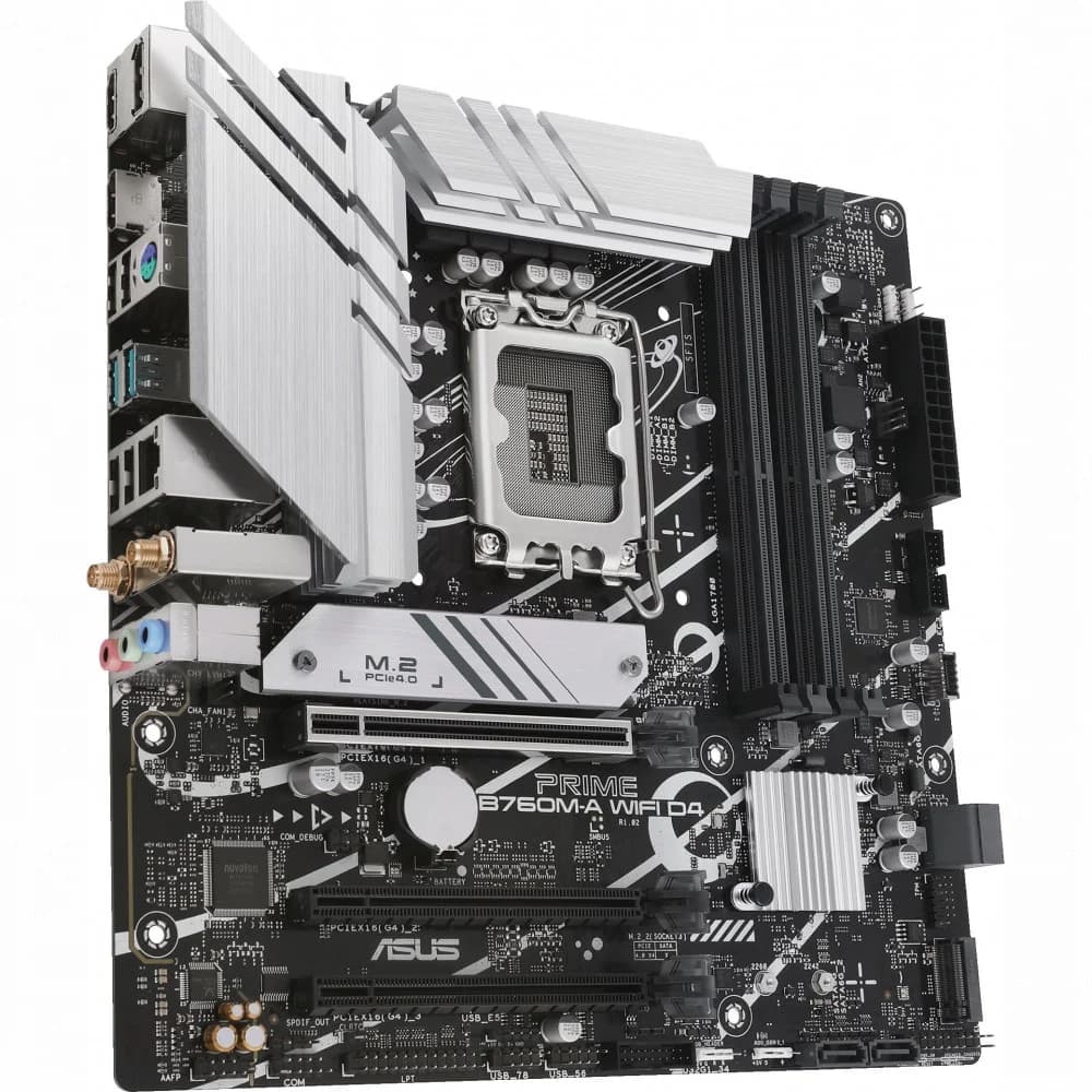 ASUS PRIME B760M-A WIFI D4, LGA1700, B760, 4*DDR4, HDMI+DP, 4xSATA3 + RAID, M2, Audio, Gb LAN, USB 3.2, USB 2.0, mATX 90MB1CX0-M0EAY0