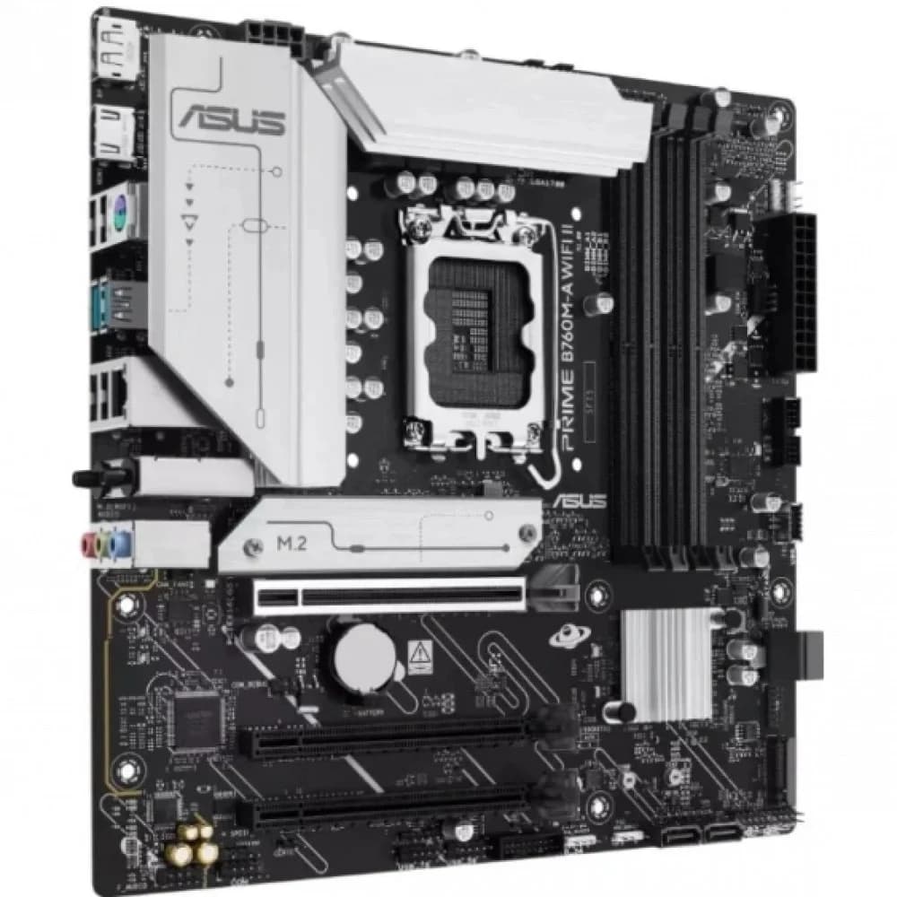 Материнская плата ASUS PRIME B760M-A WIFI II LGA1700 mATX 4xDDR5 3xPCIEx16 2xM.2 DP 2xHDMI 2.5GLAN Wi-Fi 6