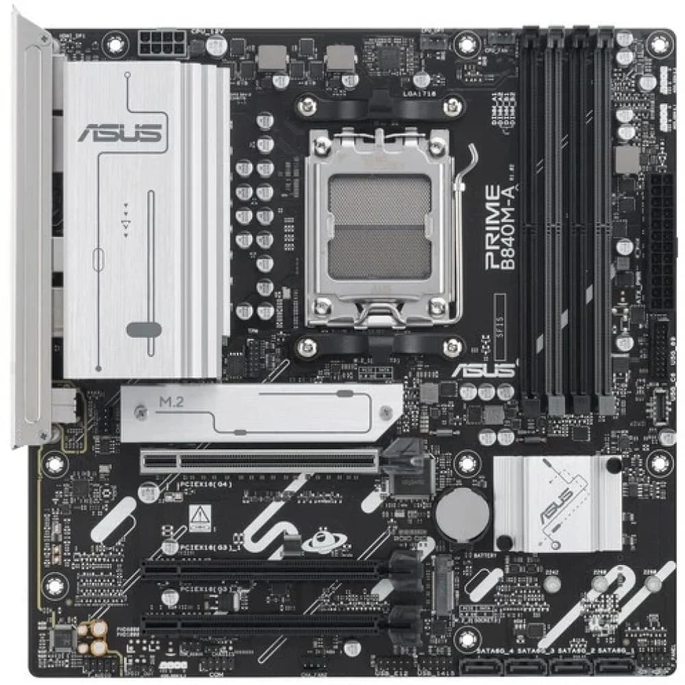 ASUS PRIME B840M-A-CSM (Socket AM5, mATX, 4*DDR5, 4*SATA, 3*M.2, 2*USB 3.2, 4*USB 2.0, Type-C, 4*PCIx16, 2* DP+HDMI)