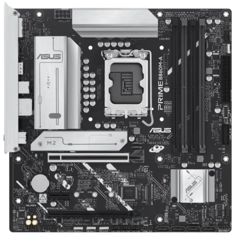 Материнская плата ASUS PRIME B860M-A-CSM LGA1851 mATX 4xDDR5 2xPCIEx16 PCIEx1 2xM.2 USB-C 2xDP HDMI 2.5GLAN