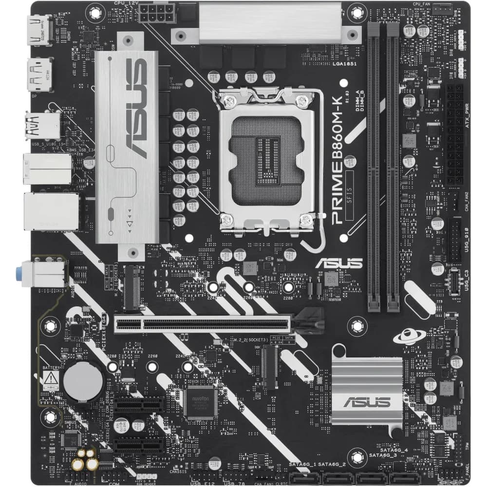 Сист.плата ASUS PRIME B860M-K, B860, 1851, 2xDDR5, PCI-E x16, 2xPCI-E x1, M2, SATA, HDMI, DP, BOX