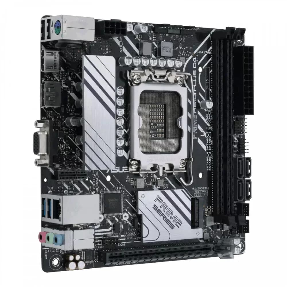 Матплата ASUS Prime H610I-Plus D4, iH610, S1700, mITX, 2DDR-4, PCI-Ex16, 4SATA, 1xM.2, VGA, HDMI, DP