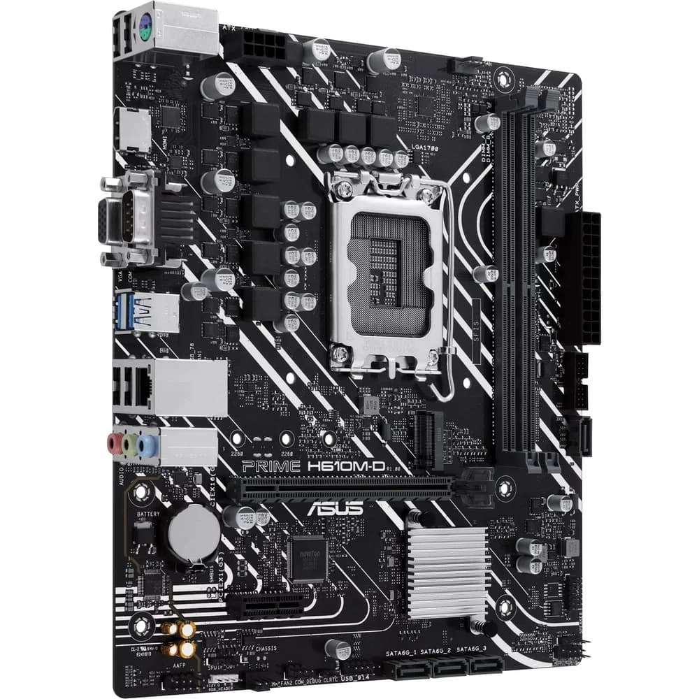 MB Socket1700, MATX, iH610 (VGA+DVI+HDMI), ASUS PRIME H610M-D, 2DDR5, PCIx16, PCIx1
