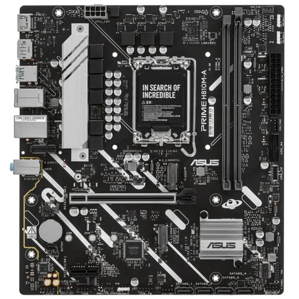 Материнская плата Asus PRIME H810M-A-CSM Soc-1851 Intel H810 2xDDR5 mATX AC`97 8ch(7.1) GbLAN RAID+HDMI+DP