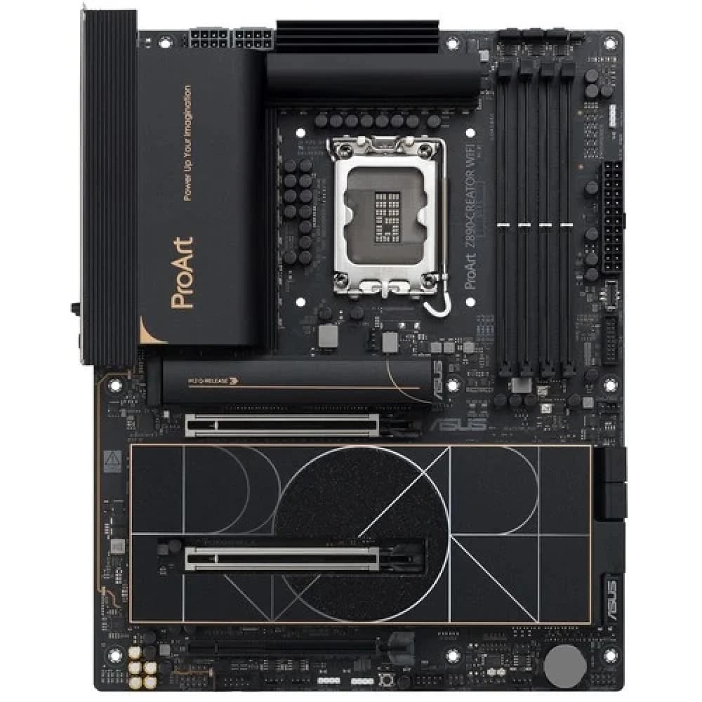 Материнская плата Asus PROART Z890-CREATOR WIFI Soc-1851 Intel Z890 4xDDR5 ATX AC`97 8ch(7.1) 1 x 10Gigabit + 1 x 2.5Gigabit RAID+HDMI+DP