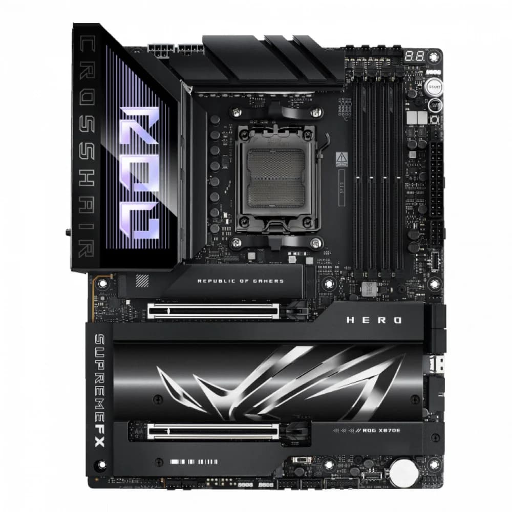 Матплата Asus ROG Crosshair X870E Hero, AM5, ATX, 4DDR-5, 4SATA, 4xM.2, 10USB