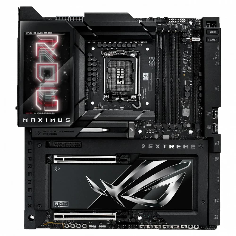 Сист.плата ASUS ROG MAXIMUS Z890 EXTREME, Z890, 1851, 4xDDR5, PCI-E x16, PCI-E x1, M2, SATA, HDMI, Thundrbolt. WIFI7