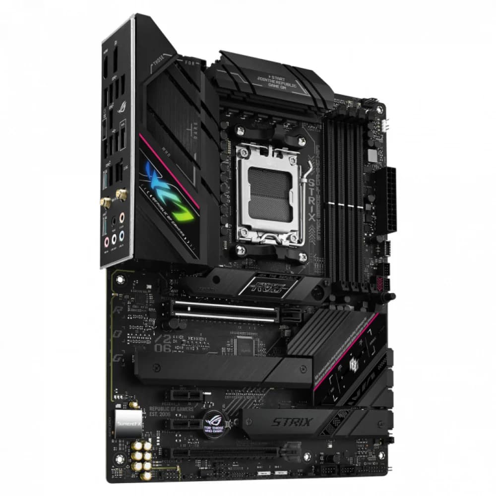Материнская плата ASUS ROG STRIX B650E-F GAMING WIFI AM5 4xDDR5 4xSATA3 Raid 3xM.2 HDMI DP ATX