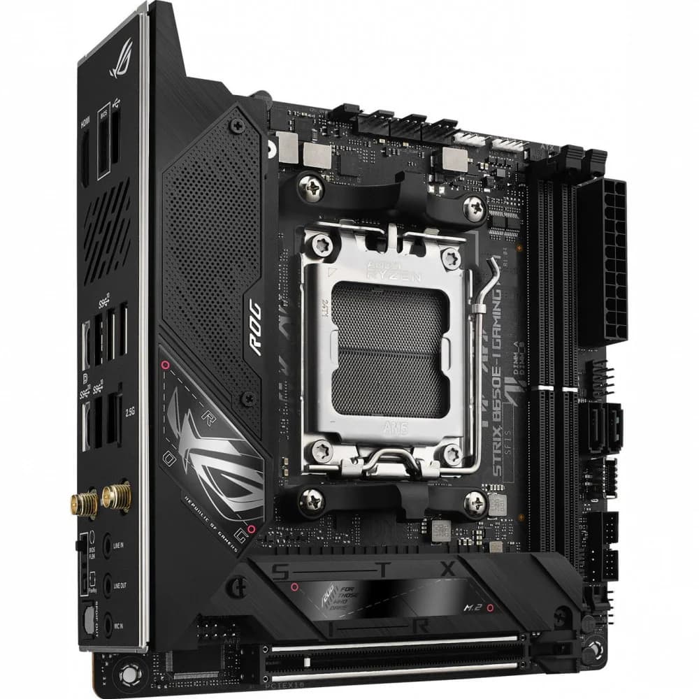 Материнcкая плата ASUS ROG STRIX B650E-I GAMING WIFI sAM5 B650 2xDDR5 M.2 USB HDMI WiFi BT mITX