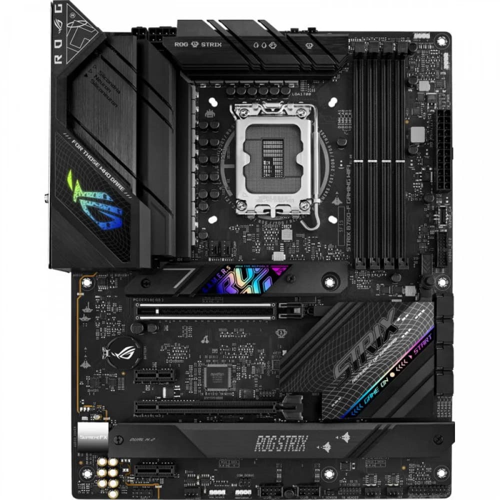 ASUS ROG STRIX B760-F GAMING WIFI, LGA1700, B760, 4*DDR5, HDMI+DP, 4xSATA3 + RAID, M2, Audio, Gb LAN, USB 3.2, USB 2.0, ATX 90MB1CT0-M0EAY0