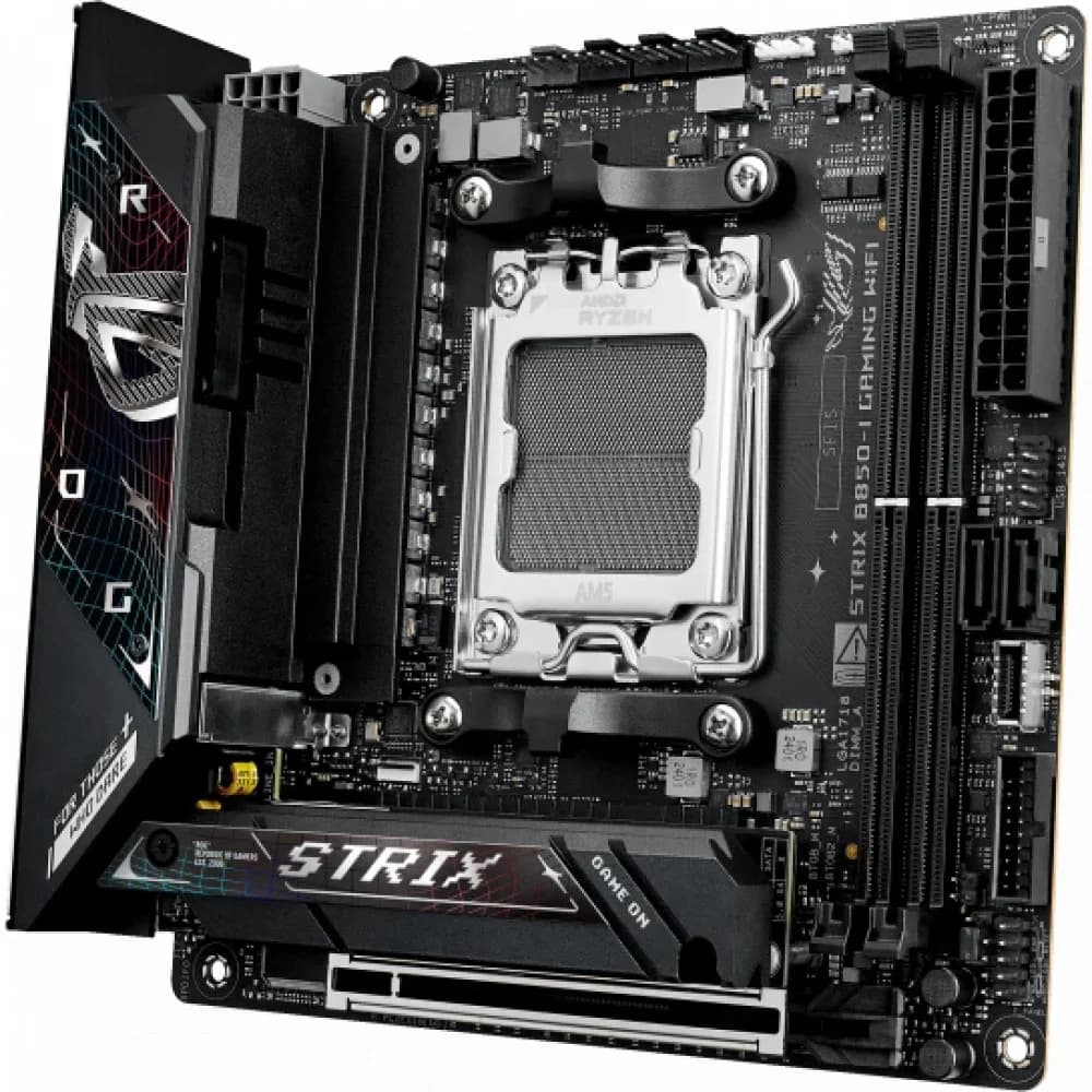 Материнская плата ASUS ROG STRIX B850-I GAMING WIFI AM5 2xDDR5 2xSATA 2xM.2 HDMI USB-C Mini-ITX