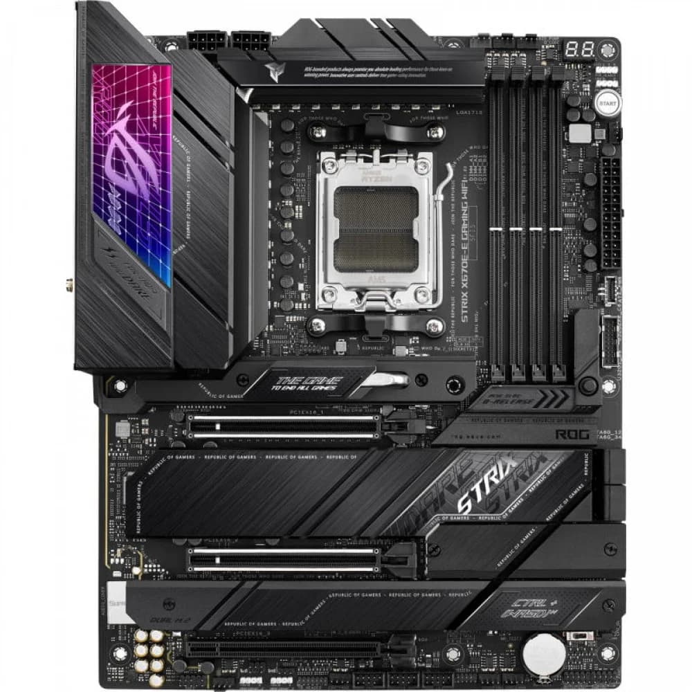 ASUS ROG STRIX X670E-E GAMING WIFI, Socket AM5, X670, 4*DDR5, HDMI+DP, 4SATA3 + RAID, M2, Audio, Gb LAN, USB 3.2, USB 2.0, ATX 90MB1BR0-M0EAY0