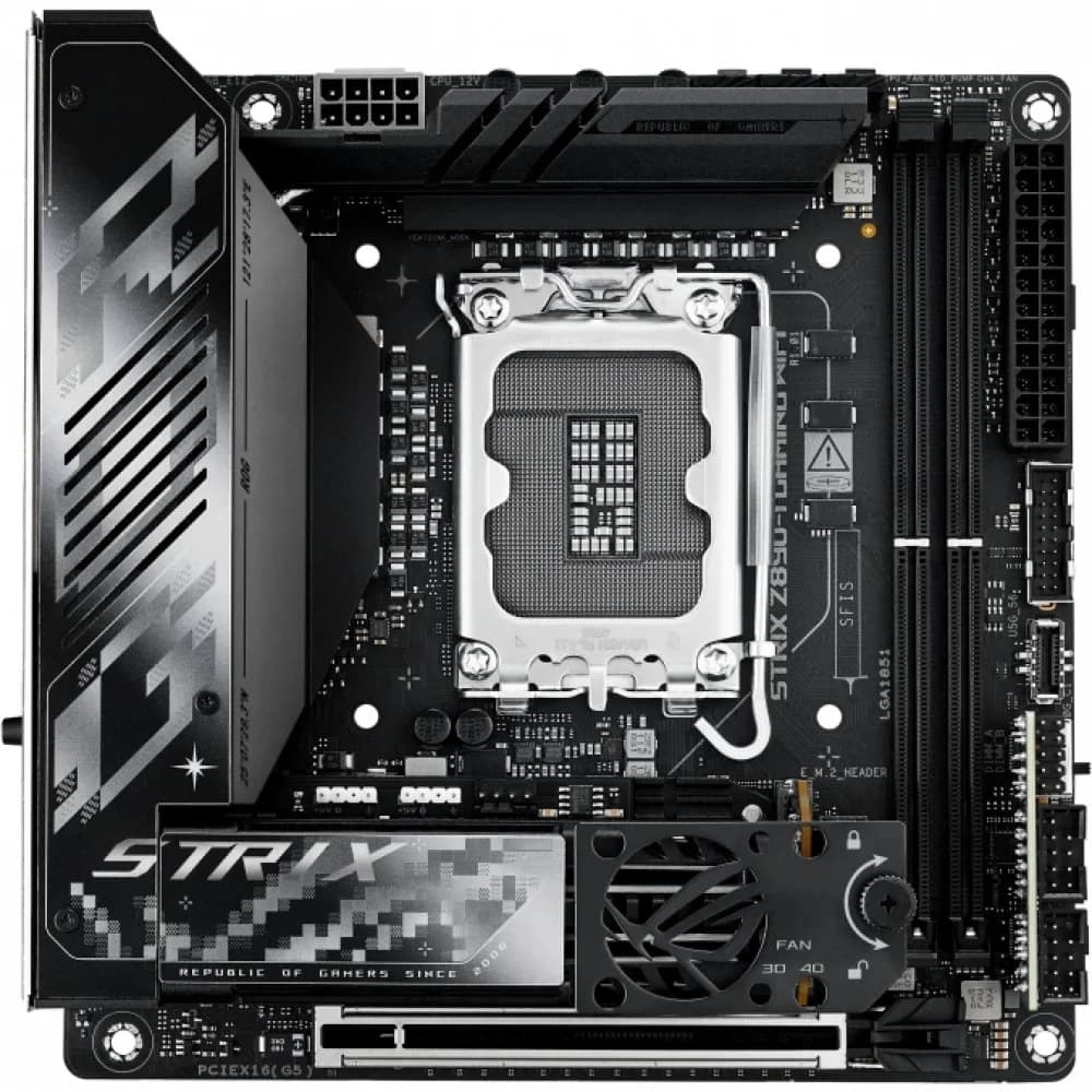 Материнская плата ASUS ROG STRIX Z890-I GAMING WIFI LGA1851 mini-ITX 2xDDR5 PCIEx16 2xM.2 2xThunderbolt USB-C HDMI 2.5GLAN Wi-Fi 7