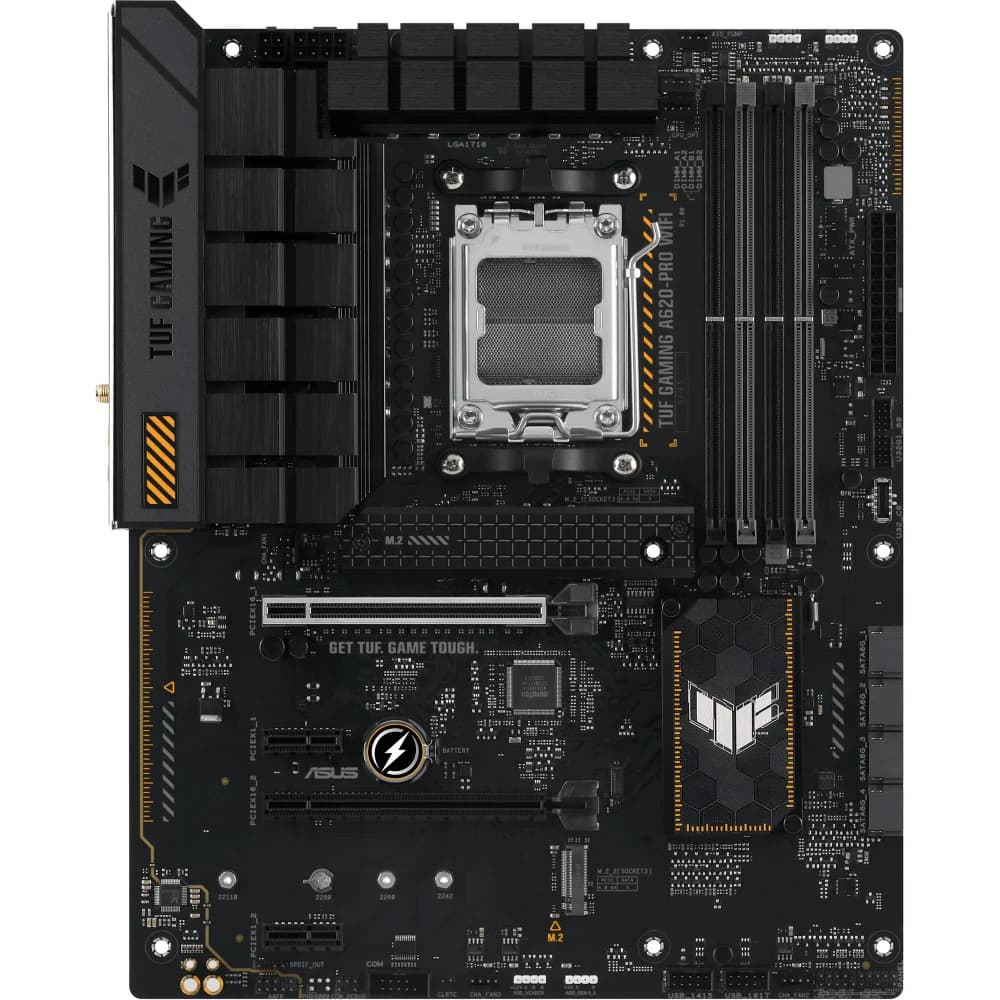 ASUS TUF GAMING A620-PRO WIFI, Socket AM5, A620, 4*DDR5, DP+HDMI, 4xSATA3, 2xM.2, Audio, Gb LAN, USB 3.2, USB 2.0, ATX 90MB1FR0-M0EAY0