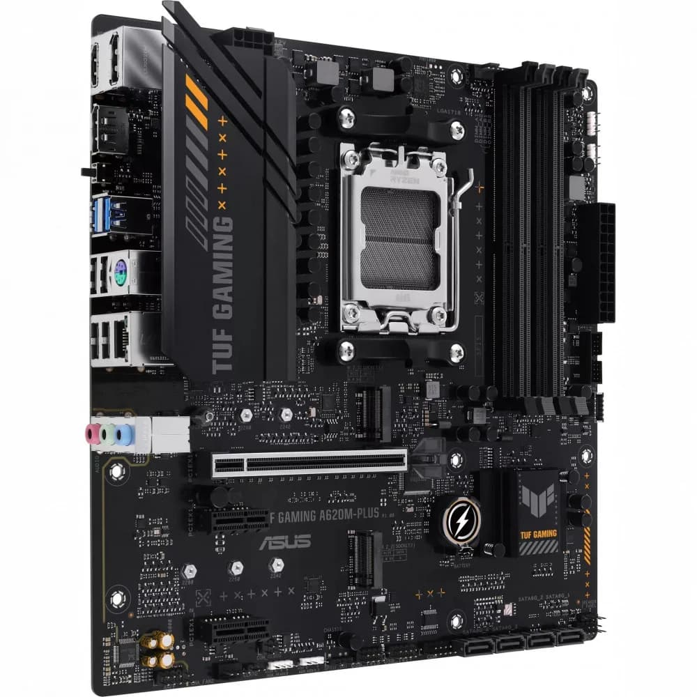 ASUS TUF GAMING A620M-PLUS, Socket AM5, A620, 4*DDR5, 2xDP+HDMI, 4xSATA3, 2xM.2, Audio, Gb LAN, USB 3.2, USB 2.0, mATX 90MB1EZ0-M0EAY0