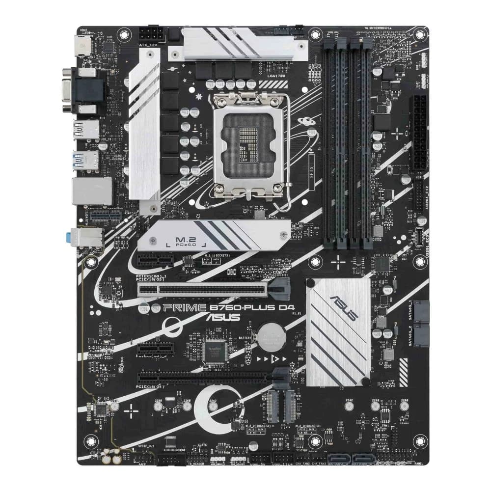 Материнская плата ASUS TUF GAMING B760M-PLUS WIFI II, LGA1700 4xDDR5 4xSATA3 3xM.2 RAID HDMI DP mATX