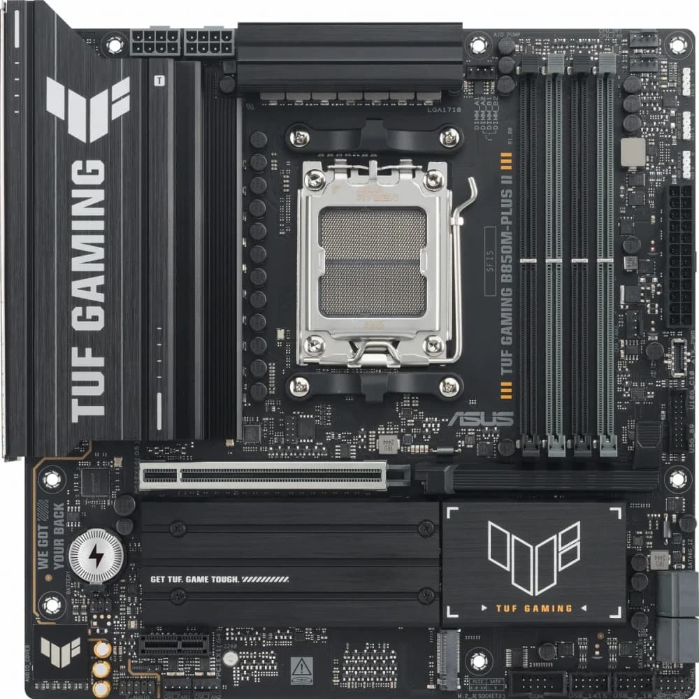 Материнская плата Asus TUF GAMING B850M-PLUS II SocketAM5 AMD B850 4xDDR5 mATX AC`97 8ch(7.1) 2.5Gg RAID+HDMI+DP