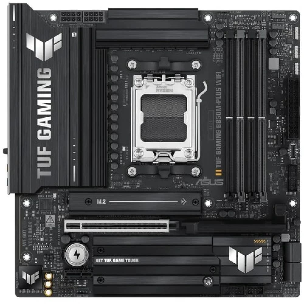 Материнская плата ASUS TUF GAMING B850M-PLUS WIFI AM5 4xDDR5 4xSATA 3xM.2 HDMI DP m-ATX