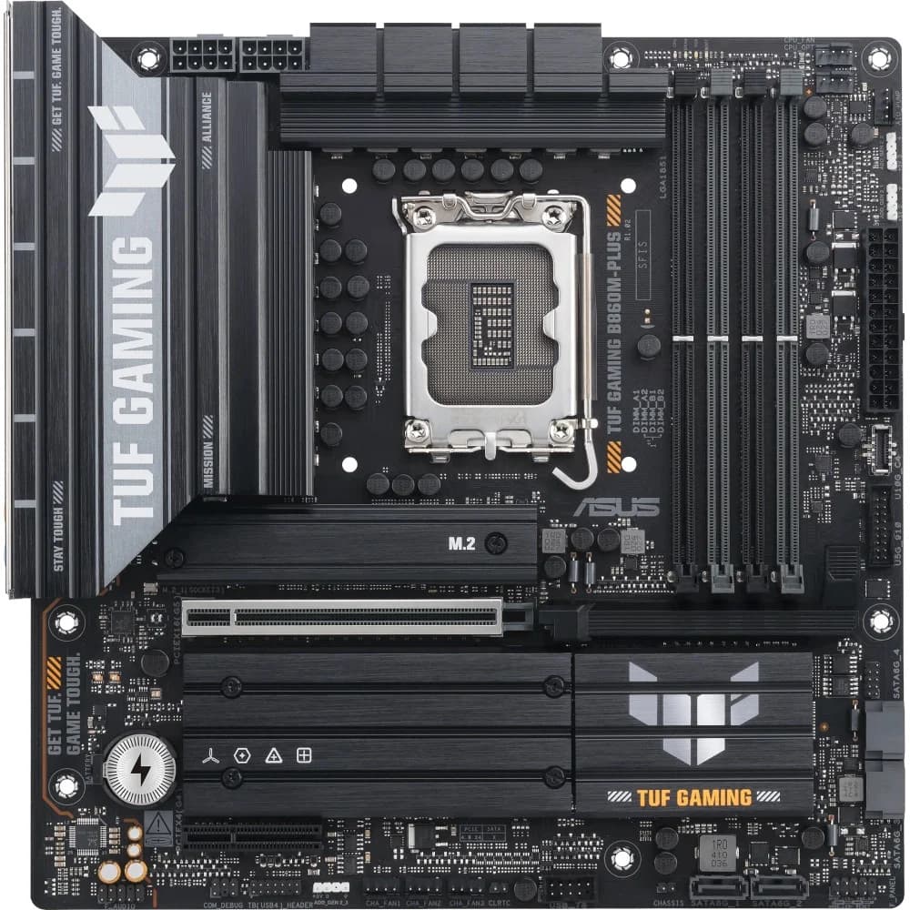 Материнская плата Asus TUF GAMING B860M-PLUS Soc-1851 Intel B860 4xDDR5 mATX AC`97 8ch(7.1) 2.5Gg RAID+HDMI+DP