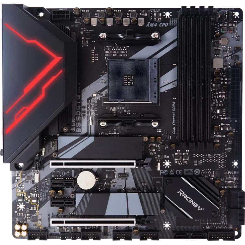 B550GTQ, Socket AM4, AMD B550, 4xDDR4-2933, D-SUB+DVI-D+HDMI, 2xPCI-Ex16, 2xPCI-Ex1, 6xSATA3(RAID 0/1/10), 2xM.2, 8 Ch Audio, 1x2,5GLan, (2+4)xUSB2.0, (5+2)xUSB3.2, (1+0)xUSB3.2 Type-C™, 1xPS/2, mAT