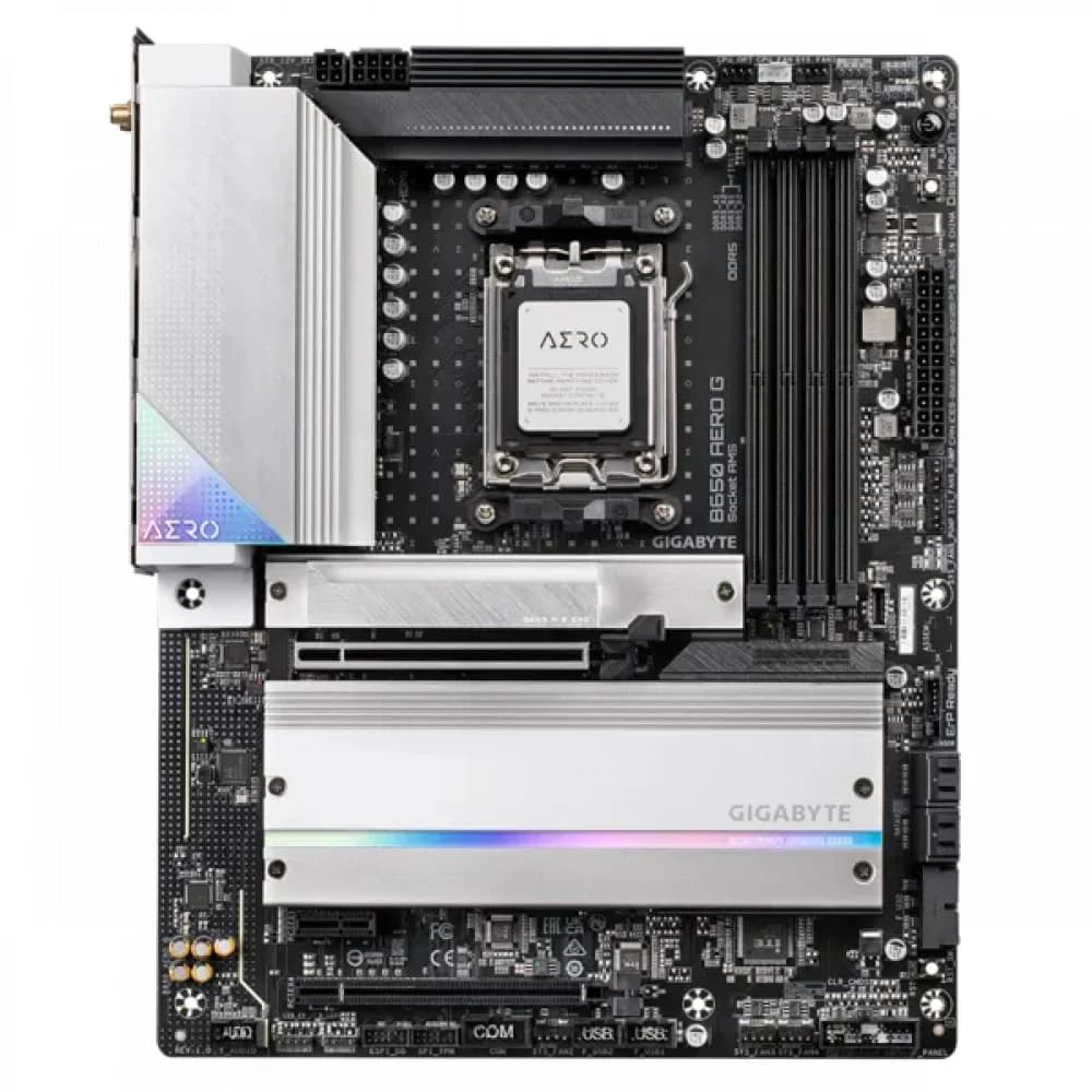 Материнская плата, Gigabyte, B650 AERO G (4719331848972), AM5, B650, 4xDDR5 4400/4800/5200/6667(OC), 4xSATA3, 3xM.2, RAID, 1xHDMI, 2xPCI-Ex16, 1xPCI-Ex1, WiFi, ATX