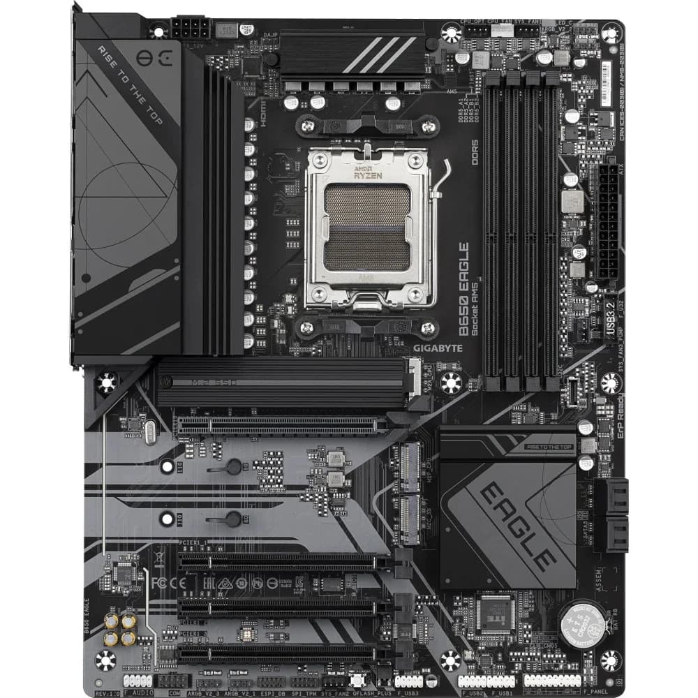 Материнская плата GIGABYTE B650 EAGLE, AM5 B650, 4xDDR5, PCIe4.0, DP+HDMI, 3xM.2, GLAN, ATX