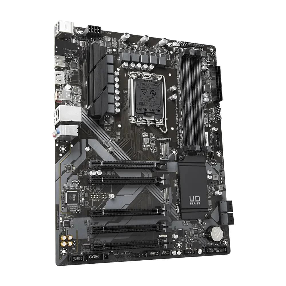 Материнская плата, Gigabyte, B760 DS3H DDR4 (4719331850746), LGA1700, iB760, 4xDDR4 2666/2933/3000/3200/5333(OC), 4xSATA3, 2xM.2 (PCI-E 4.0x4/x2), Raid, 1хDP, 1xHDMI, 5xPCI-Ex16, ATX
