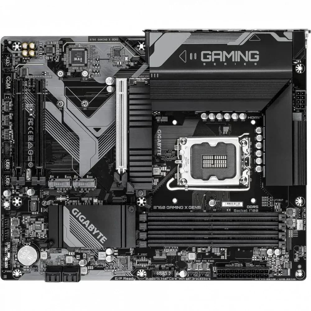 Материнская плата Gigabyte B760 GAMING X GEN5 Soc-1700 Intel B760 4xDDR5 ATX AC`97 8ch(7.1) 2.5Gg RAID+HDMI+DP