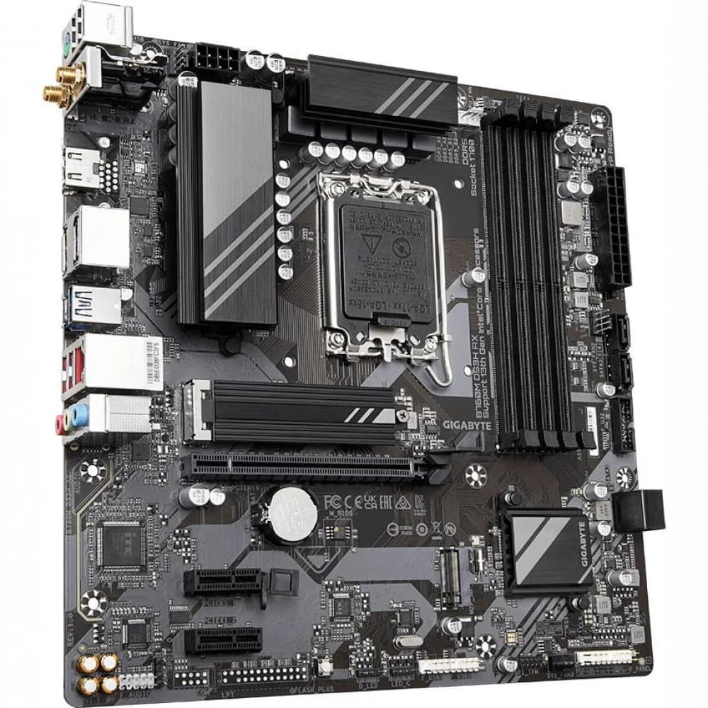 B760M DS3H AX, Socket 1700, Intel B760, 4xDDR5-4800, HDMI+DP+DP, 1xPCI-Ex16, 2xPCI-Ex1, 4xSATA3(RAID 0/1/5/10), 2xM.2, 8Ch Audio, 2.5GbLan, WiFi, (2+4)xUSB2.0, (3+2)xUSB3.2, (1+0)xUSB3.2 Type-C™, 1x