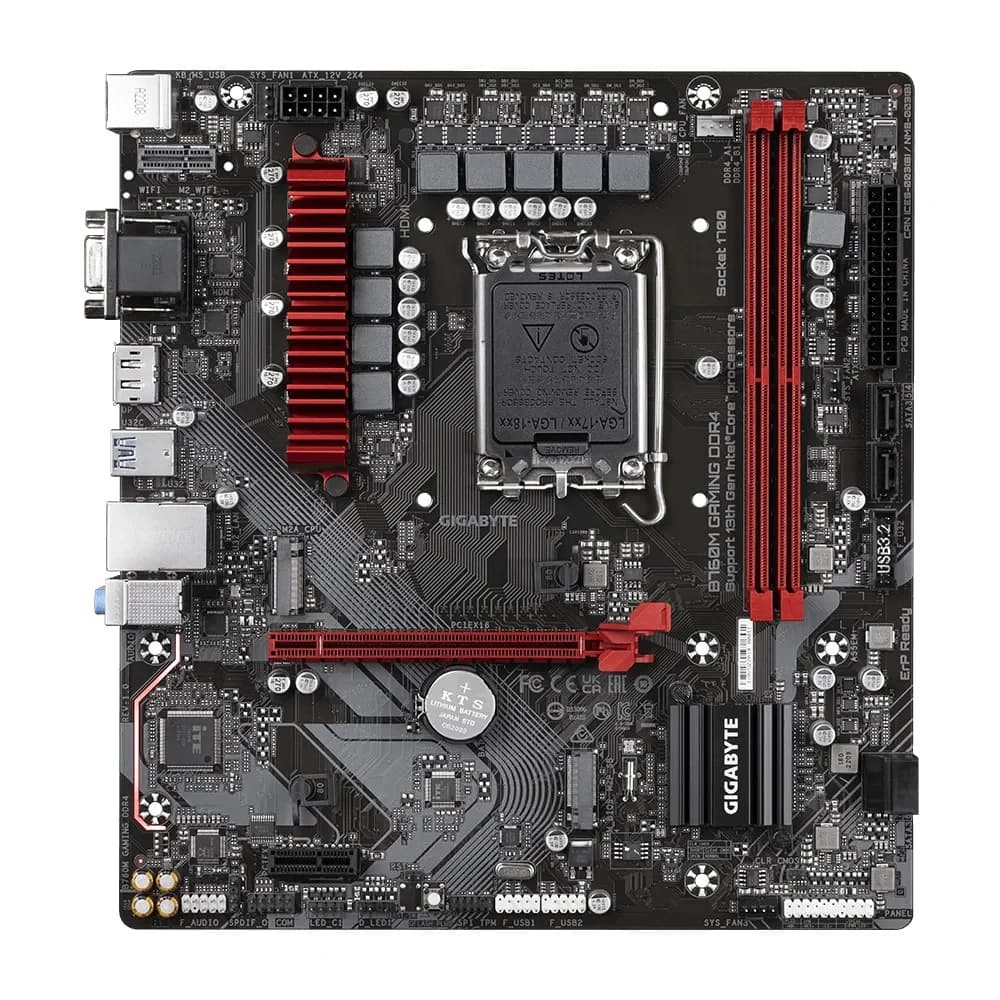 Материнская плата, Gigabyte, B760M GAMING DDR4 (47191851415), LGA1700, iB760, 2xDDR4 2666/2933/3200, 4xSATA3, 2xM.2 (PCI-E 4.0x4/x2), Raid, 1xD-Sub, 1хDP, 1xHDMI, 1xPCI-Ex16, 1xPCI-Ex1, mATX