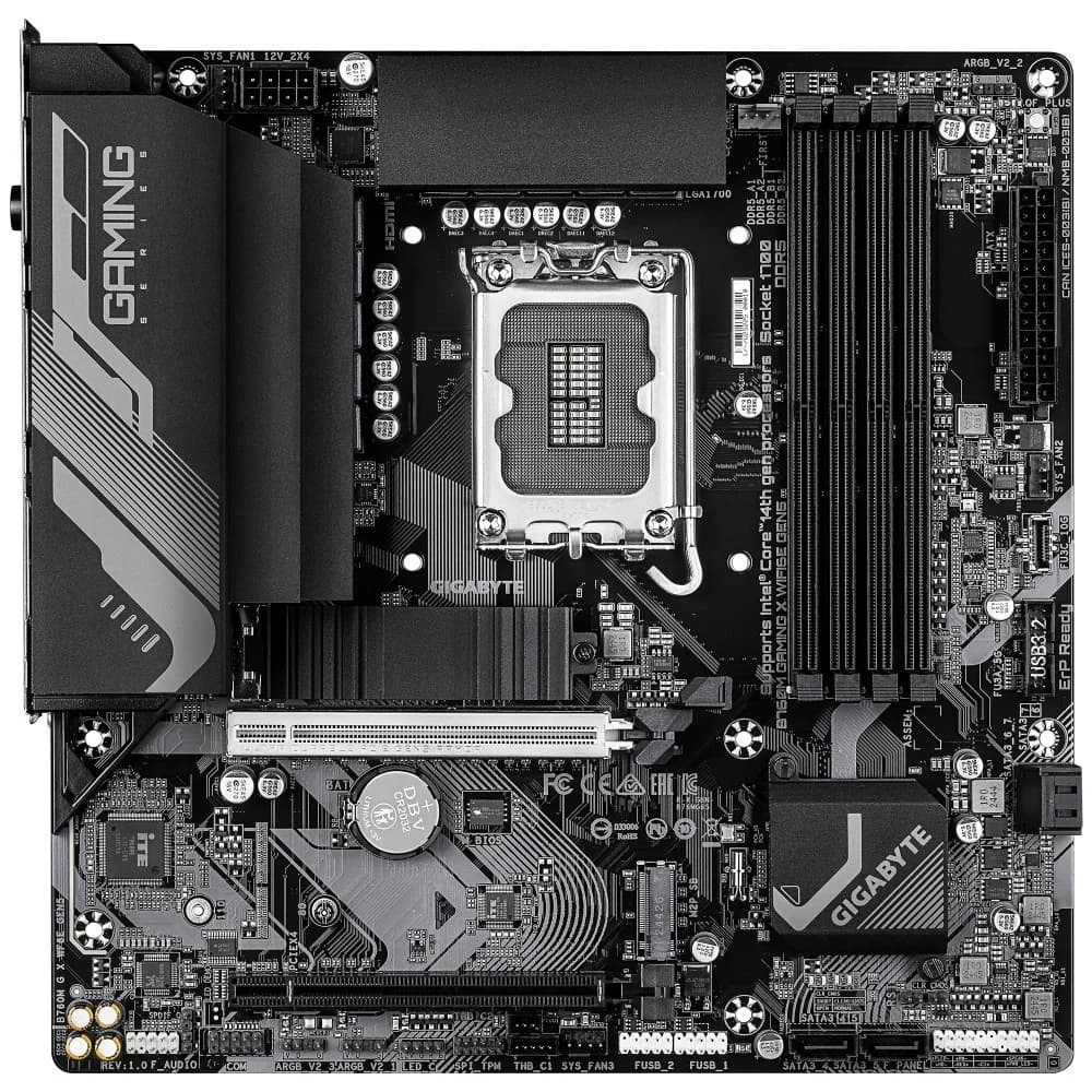 Матплата Gigabyte B760M Gaming X WiFi6E Gen5, iB760,S1700,mATX,4DDR-5,2xPCI-Ex16,4SATA,2xM.2,HDMI,DP