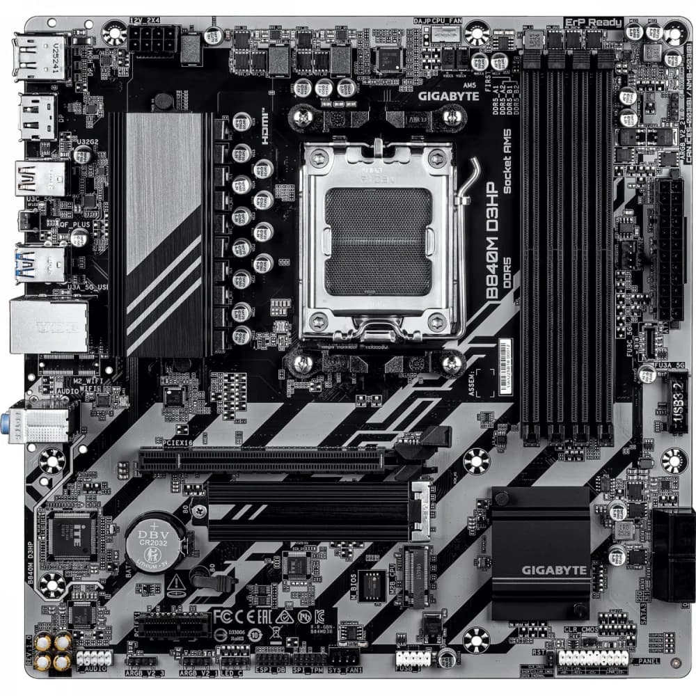 Материнская плата AMD B840 SAM5 MATX B840M D3HP GIGABYTE