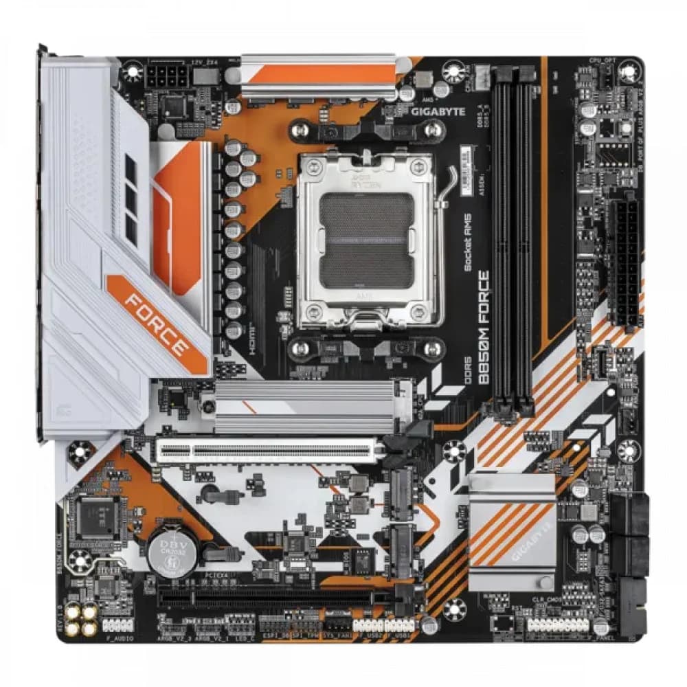 Матплата Gigabyte B850M Force, AM5, mATX, 2DDR-5, 2xPCI-Ex16, 4SATA, 3xM.2, HDMI, DP