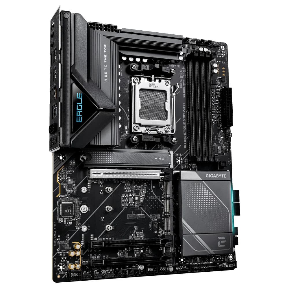 Сист.плата Gigabyte X870E EAGLE X WF7, X870E, AM5, 4xDDR5, 3xPCI-E x16, M2, SATA, USB-C, HDMI, WIFI7, BOX