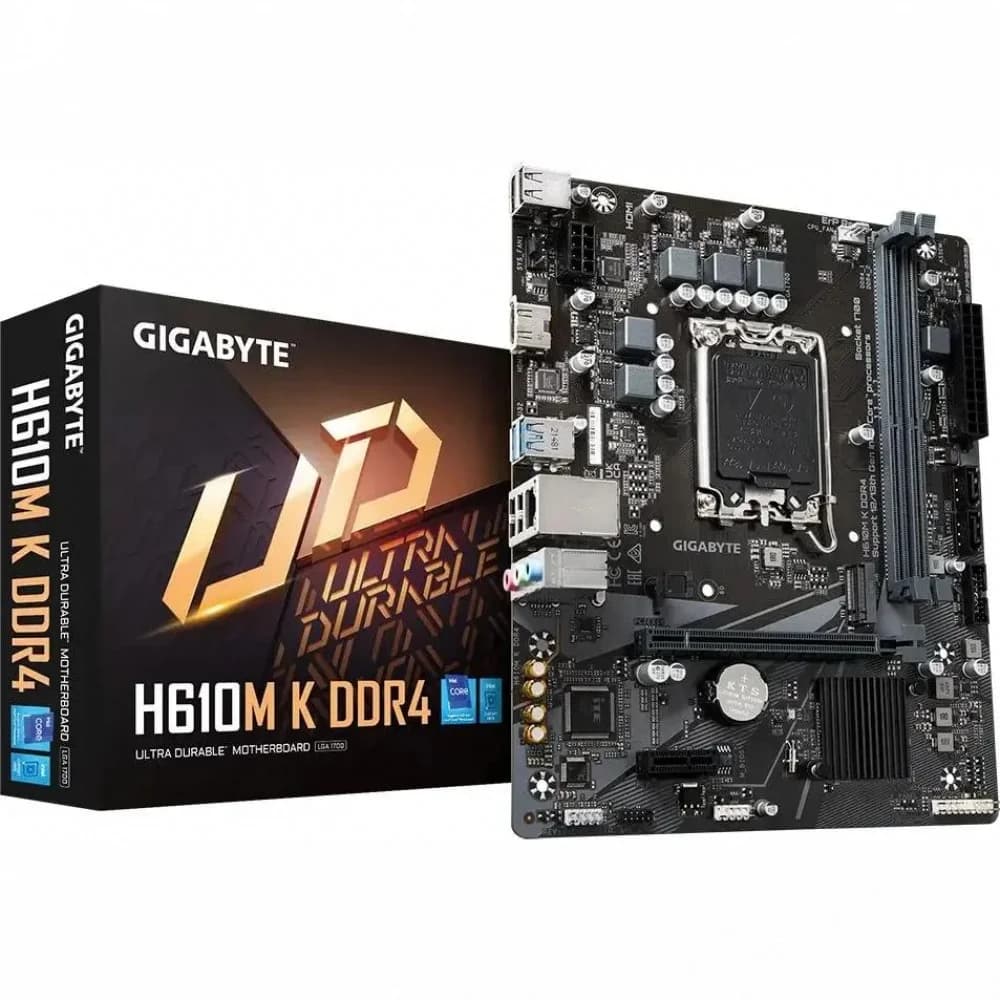 Материнская плата H610 S1700 MATX H610M K DDR4 2.0 GIGABYTE