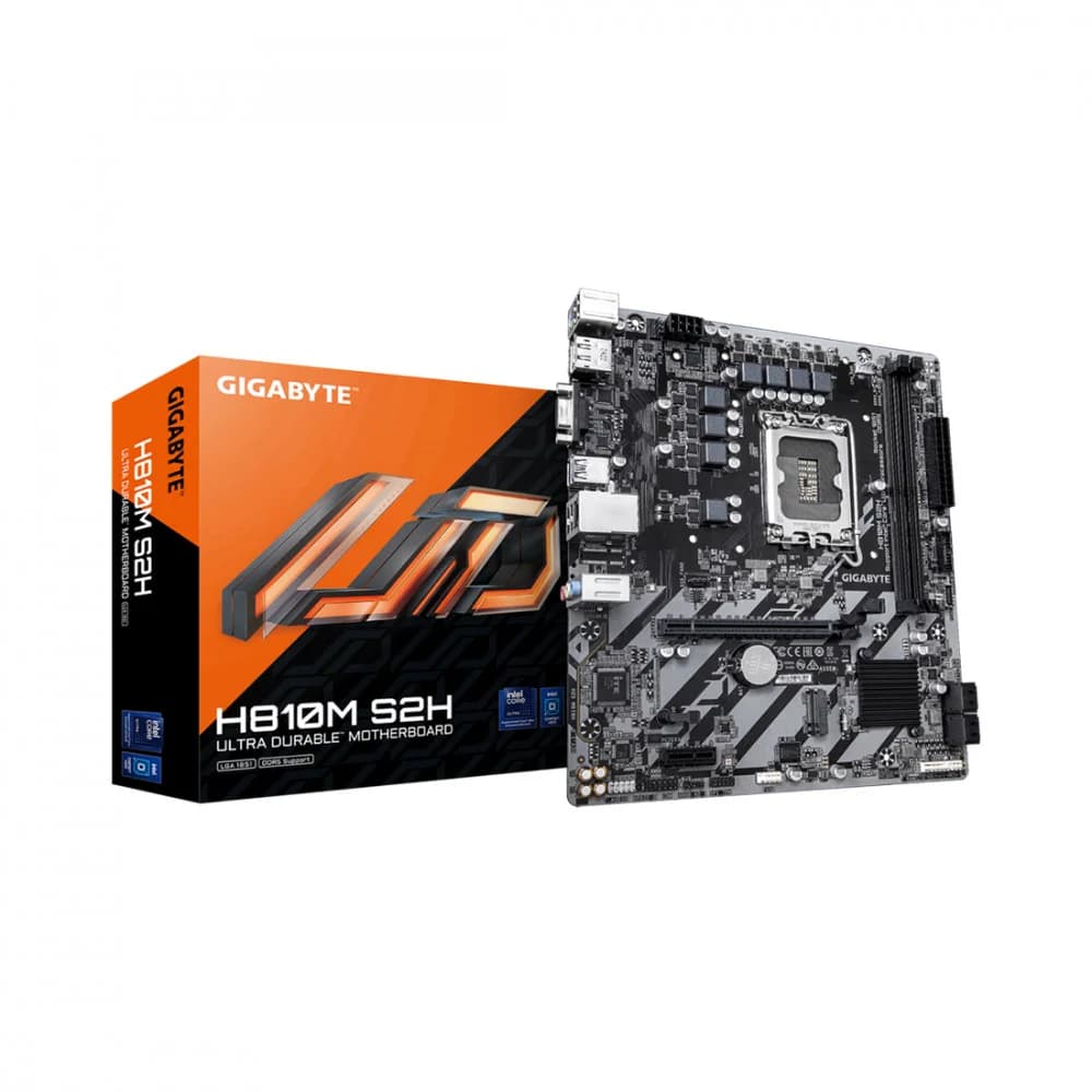 Материнская плата, Gigabyte, H810M S2H (4719331869168), LGA1851, H810, 2xDDR5 5600/6400, 4xSATA3, 1xM.2 (PCI-E 4.0x4/x2), 1xD-Sub, 1xHDMI, 1xDP, 1xPCI-Ex16, 1xPCI-Ex1, mATX