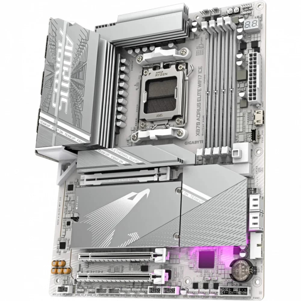 Матплата Gigabyte X870 Aorus Elite WiFi7 ICE, AM5, ATX, 4DDR-5, 3хPCI-Ex16, 4SATA, 4xM.2, HDMI,19USB
