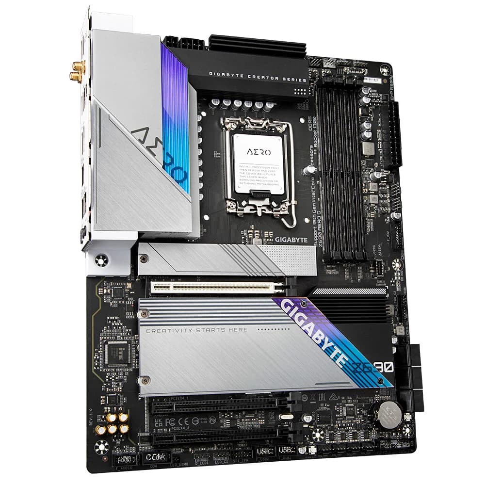Z690 AERO G, Socket 1700, Intel®Z690, 4xDDR5-4800, HDMI, DP-In, 3xPCI-Ex16, 6xSATA3(RAID 0/1/5/10), 4xM.2, 8Ch Audio, 2.5GLan, WiFi, (2+4)xUSB2.0, (6+2)xUSB3.2, (2+1)xUSB3.2 Type-C™, ATX, RTL {6} (8