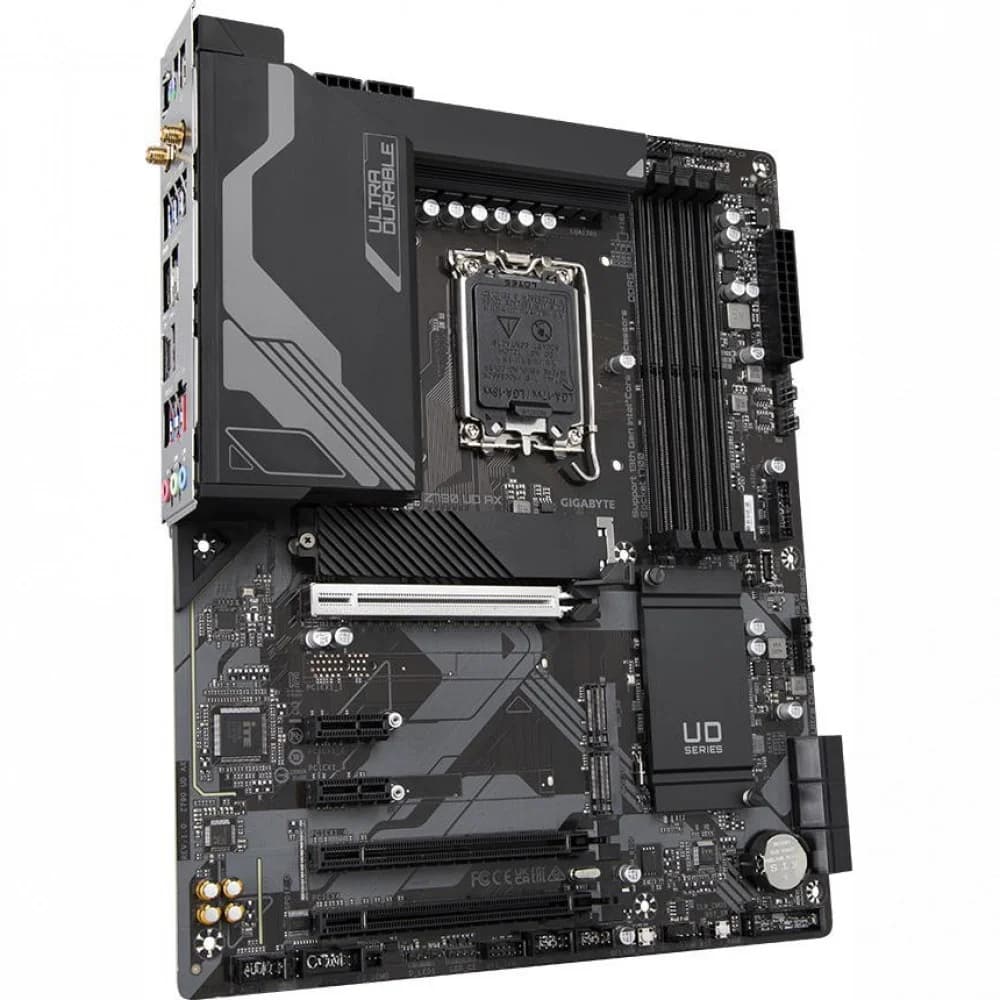 Z790 UD AX, Socket 1700, Intel®Z790, 4xDDR5-4800, HDMI+DP, 3xPCI-Ex16, 2xPCI-Ex1, 6xSATA3(RAID 0/1/5/10), 3xM.2, 8Ch Audio, 2,5GbLan, WiFi, (4+4)xUSB2.0, (5+2)xUSB3.2, (1+1)xUSB3.2 Type-C™, 1xPS/2,