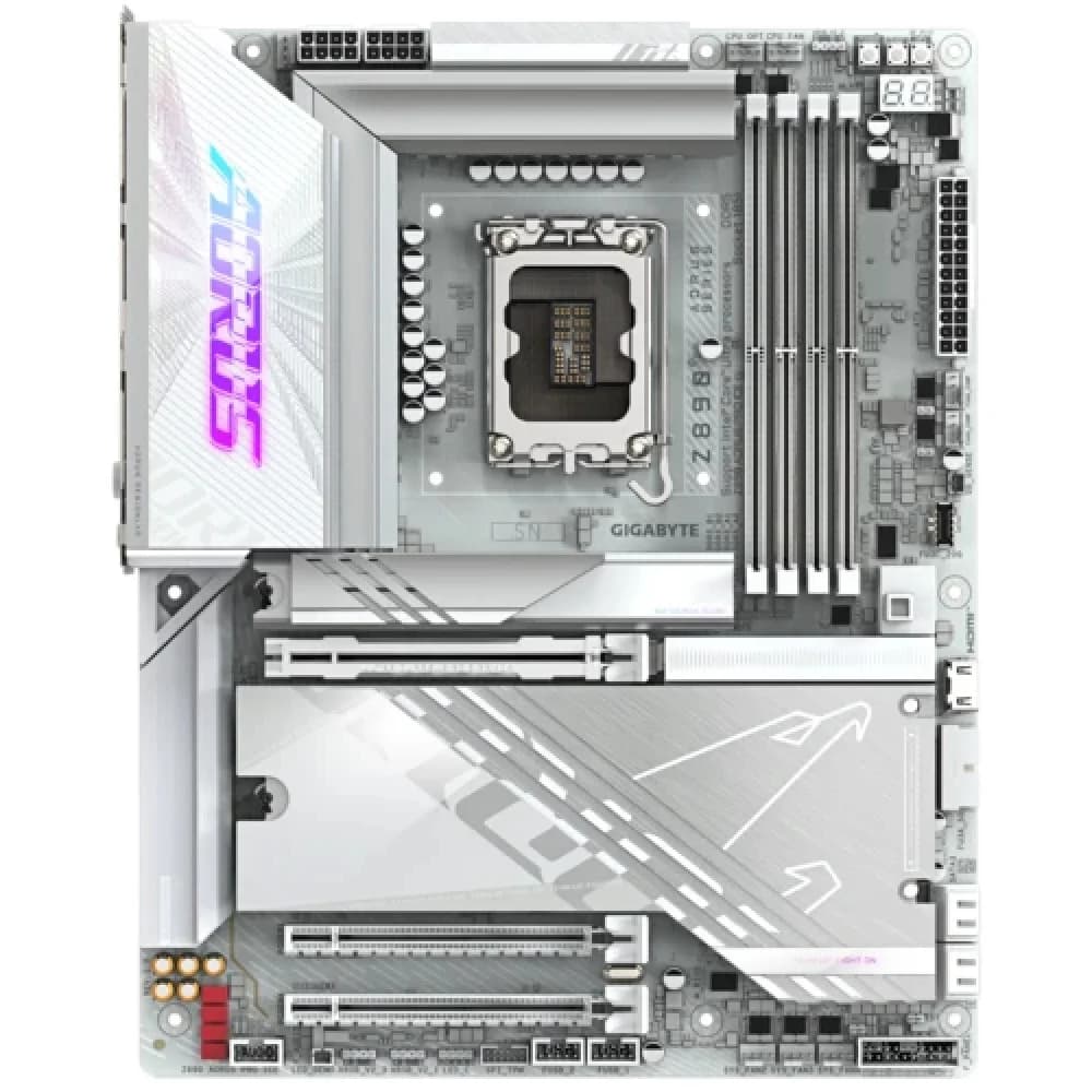 Материнская плата GIGABYTE Z890 AORUS PRO ICE, LGA1851, Z890, 4xDDR5, PCIe5.0, HDMI+USB4, 5xM.2, ATX