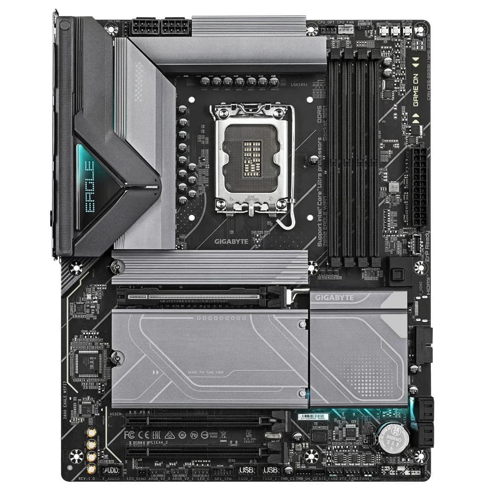 Матплата Gigabyte Z890 Eagle WiFi 7, iZ890, S1851, ATX, 4DDR-5,1xPCI-Ex16,4SATA,4xM.2,DP,USB-C,14USB