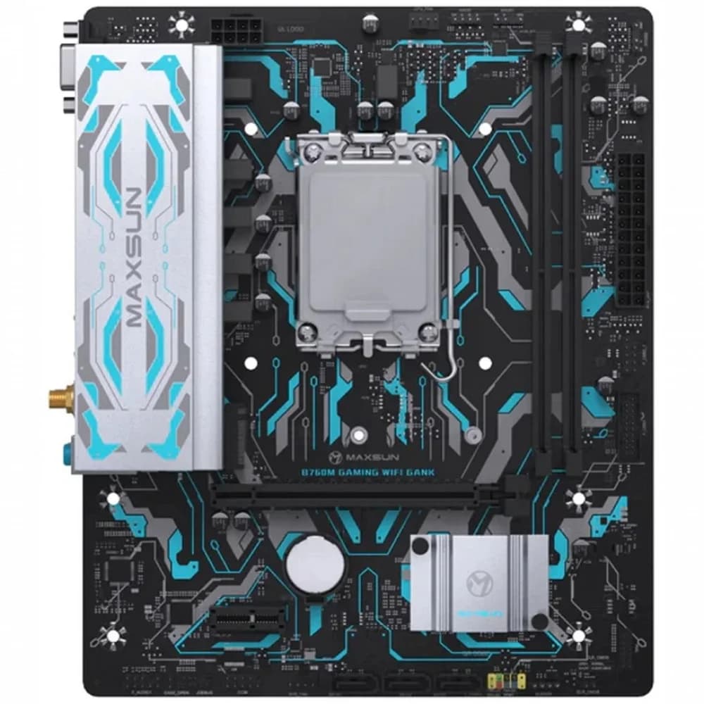 Материнская плата MaxSun B760M GAMING WIFI GANK, LGA1700, 2xDDR5, 3xSATA, 1xM.2, HDMI+VGA, mATX