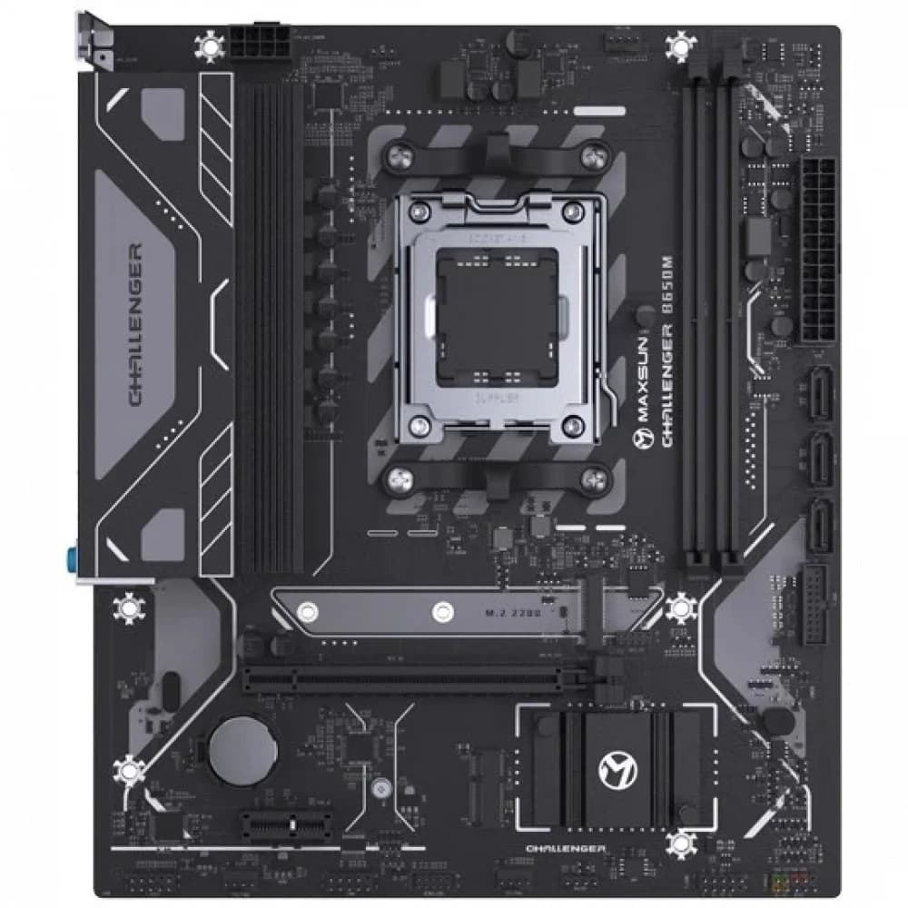 Материнская плата MaxSun Challenger B650M, AM5, 2xDDR5, HDMI+VGA, PCIe4.0, 4xSATA, 1xM.2, mATX