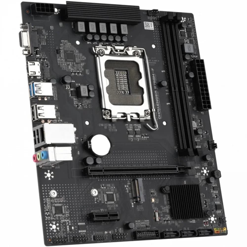 Материнская плата MaxSun Challenger B760M-F, LGA1700 B760, 2xDDR4 3xSATA 3xM.2 HDMI+VGA mATX