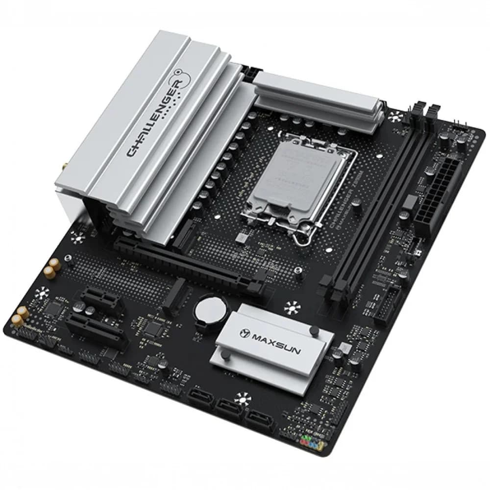 Материнская плата MaxSun Challenger Z890M WIFI, LGA1851, 2xDDR5, PCIe5.0, HDMI+DP, 2xM.2, mATX
