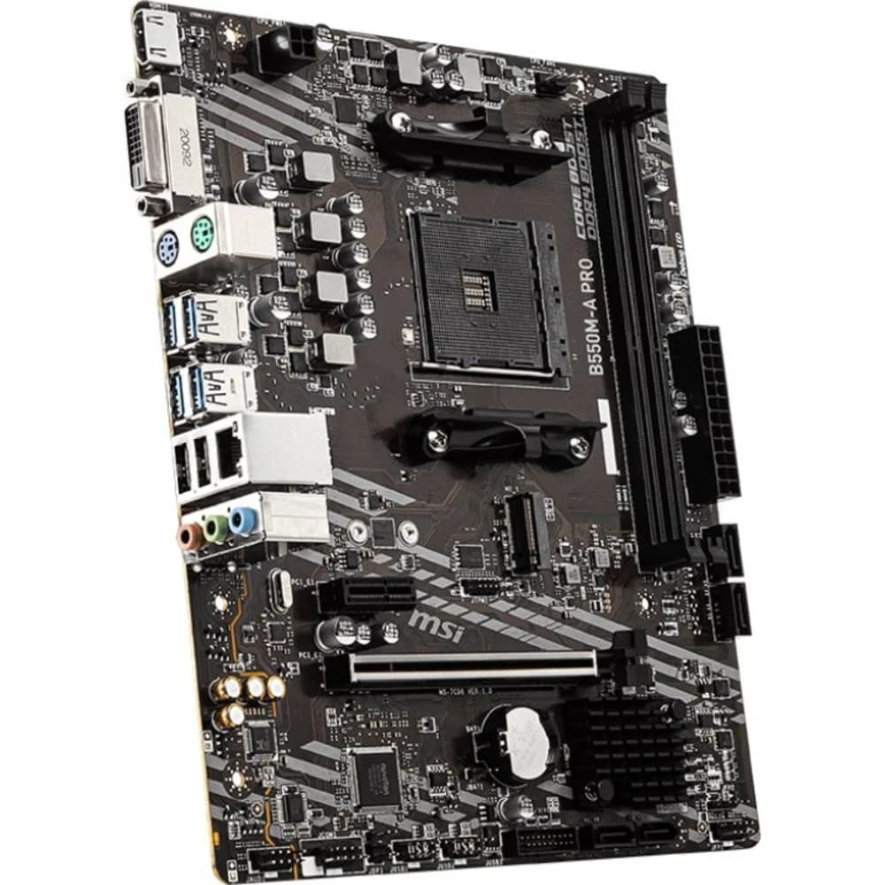 MB Socket AM4, MATX, AMD B550 (DVI+HDMI, GNIC) MSI B550M-A PRO, 2DDR4, PCIx16, PCIx1