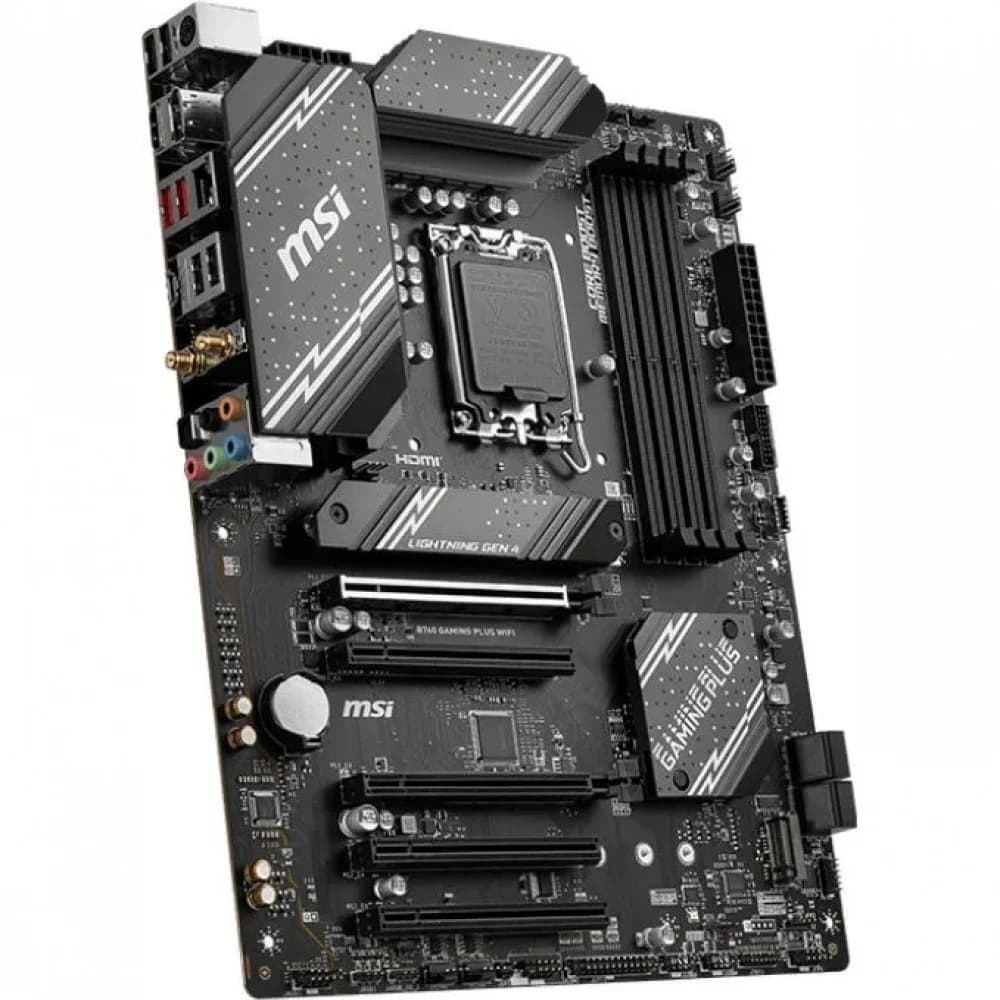 Материнская плата MSI B760 GAMING PLUS WIFI Soc-1700 Intel B760 4xDDR5 ATX AC`97 8ch(7.1) 2.5Gg+HDMI+DP